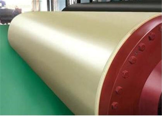 A máquina da fatura de papel parte - o rolo de imprensa de pedra artificial para a seção de imprensa usada da máquina de papel